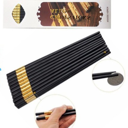 Bộ 10 Đôi Đũa Mạ Vàng Cao Cấp
