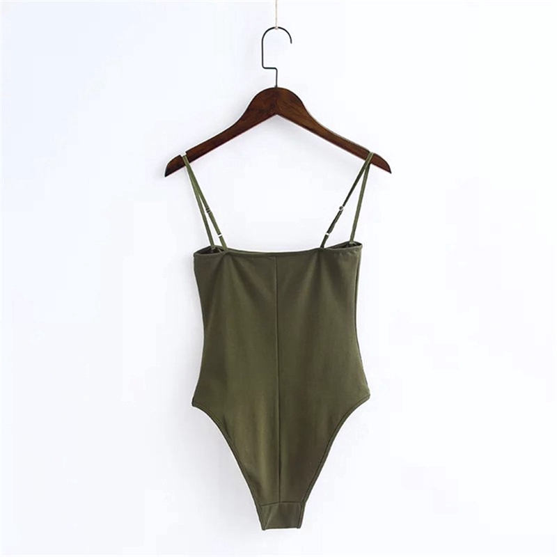 Bộ jumsuit nữ thiết kế dây màu trơn thời trang