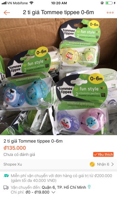 Bình sữa tommee tippee