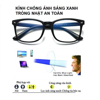 Kính chống ánh sáng xanh nam/nữ, giảm váng đầu mệt mỏi,nhức mắt KT024, dễ ngủ khi xem điện thoại,máy tính