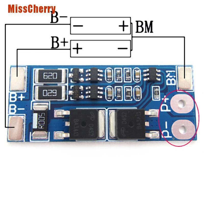 Bảng Mạch Bảo Vệ Pin Lithium bms 2s 8a 7.4v 18650 li-ion