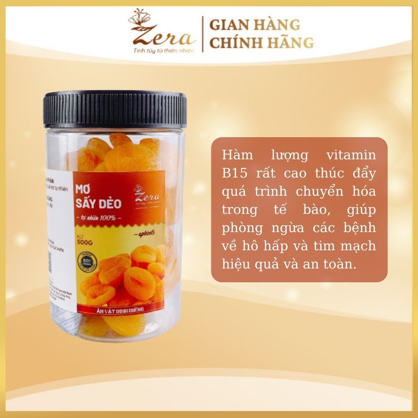 Mơ Vàng Sấy Dẻo Úc Không Đường Thơm Ngon Tư Nhiên (500g)