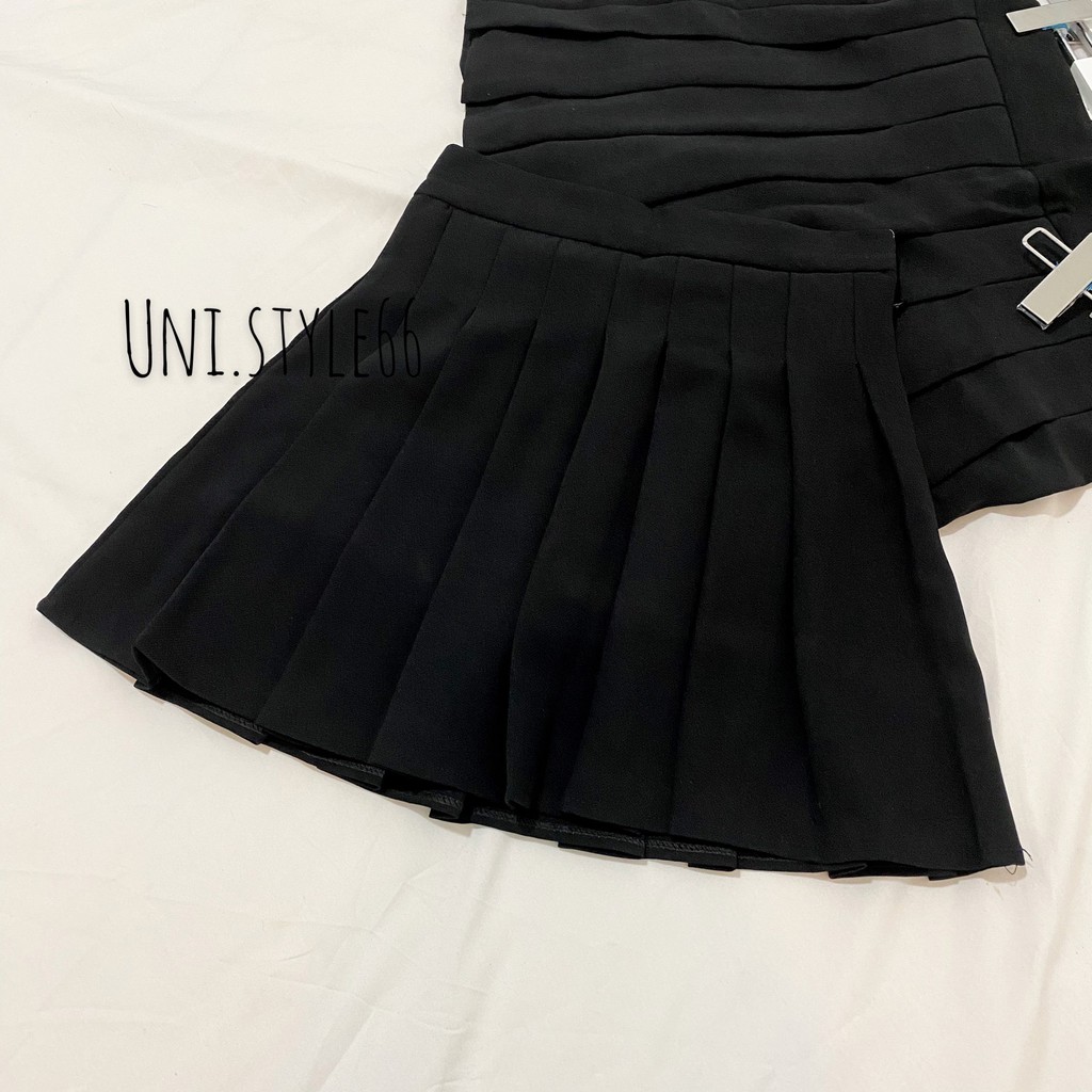 Chân Váy Đen Dáng Xòe Tennis Thương Hiệu BACA Phong Cách Ulzzang US302 | BigBuy360 - bigbuy360.vn