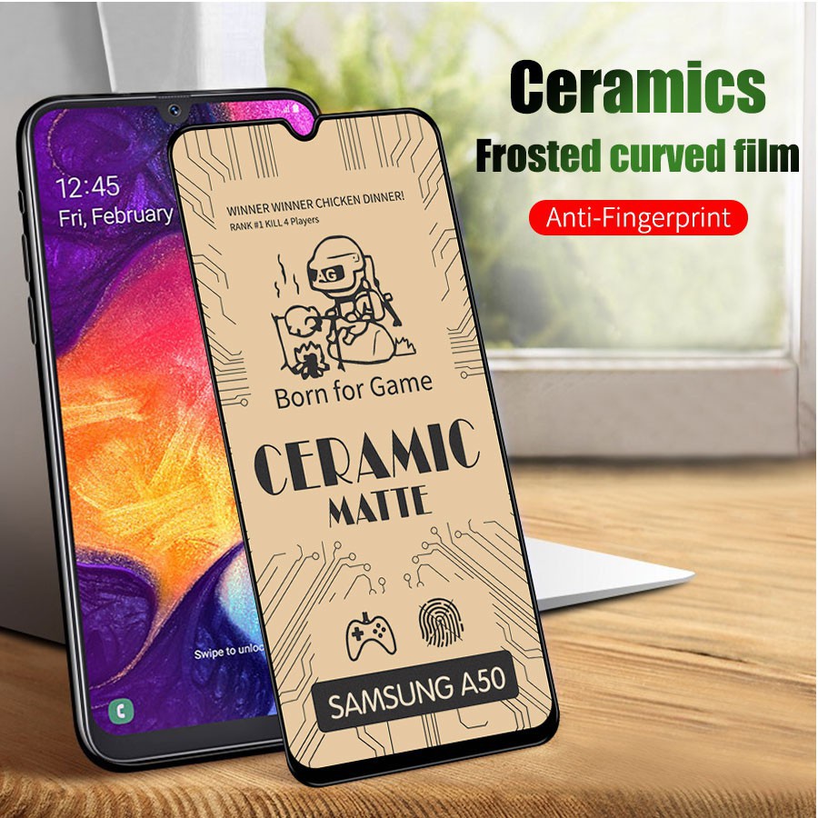 Mờ / Matte Kính Cường Lực Bảo Vệ Màn Hình Cho Samsung Galaxy F2 F02S A71 A22 M42 M32 A5 A6 A7 A8 PLUS 2018