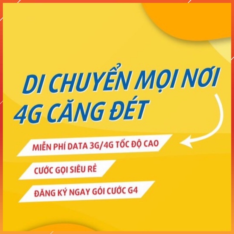 VP51, VPB51 Sim 4g Mobifone max băng thông tốc độ cao toàn quốc.