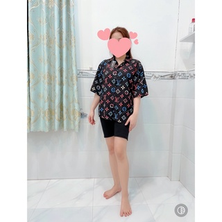 Đồ bộ Mango quần thun lửng