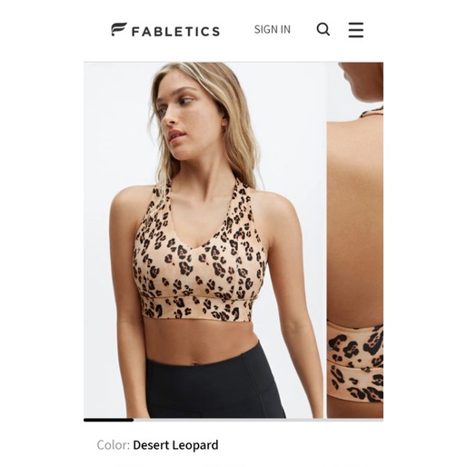 Áo Bra gym/yoga FABLETICS xuất Mỹ