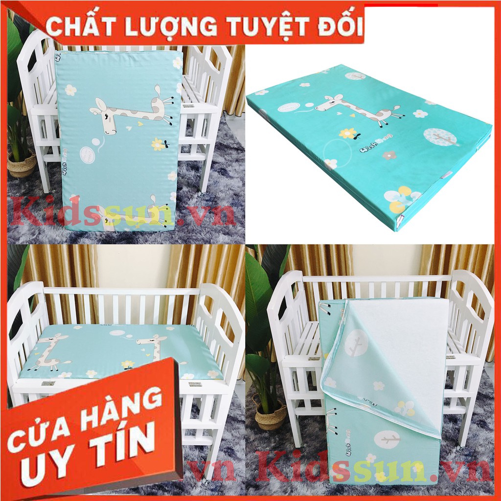 Đệm, Nệm cũi Cho Bé, Chất Liệu Bông Ép 100% Tự nhiên, Mua thêm 1SP Ga Cotton tặng kèm Ga Chống Thấm, Bảo Hành 6 Tháng