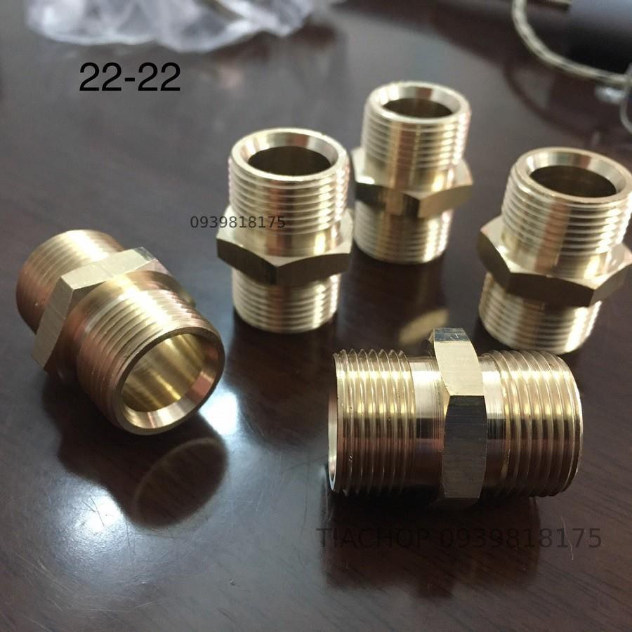 Khớp nối, đầu nối giữa 2 dây xịt rửa - rửa xe áp lực cao 22 sang 22