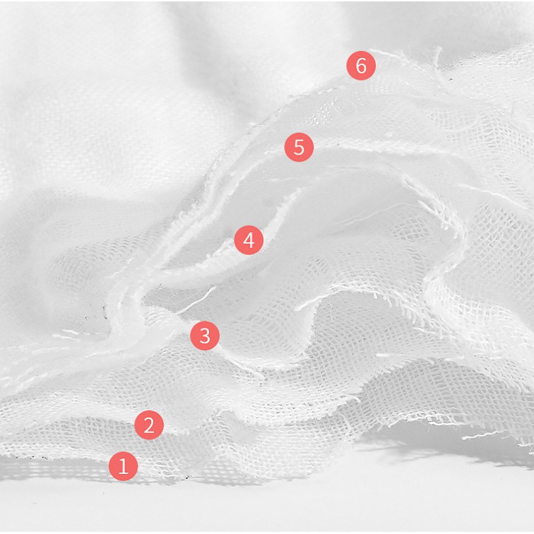 Khăn sữa xô 6 lớp rửa mặt loại dày siêu mềm thấm hút tốt dành cho bé KH06