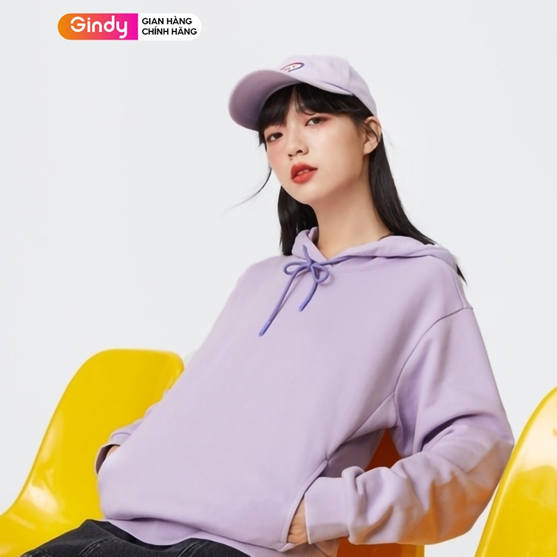 Áo hoodie chất nỉ bông trơn unisex GINDY sweater nam nữ dài tay có mũ basic form rộng thời trang thu đông A12107 | BigBuy360 - bigbuy360.vn