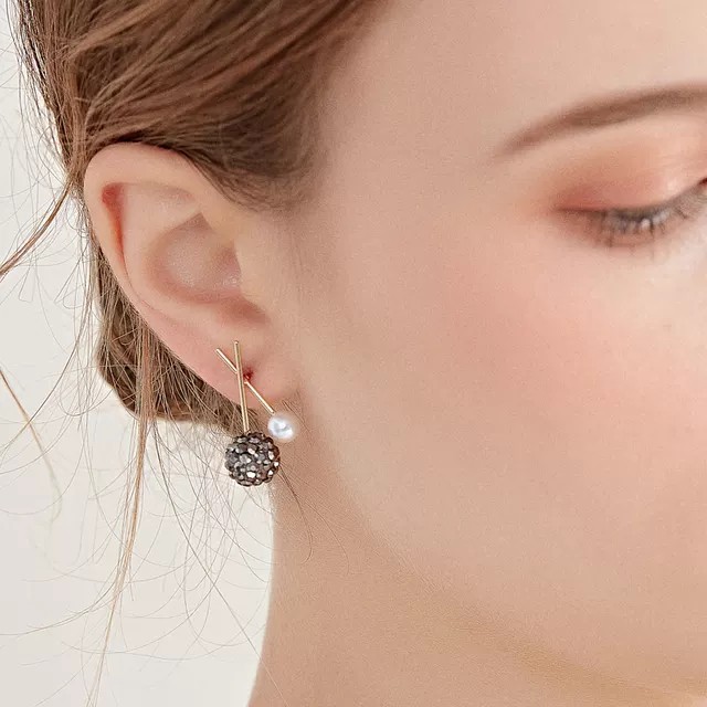 Bông Tai Khuyên Tai Đính Đá Thiết Kế Độc Đáo UMI E464