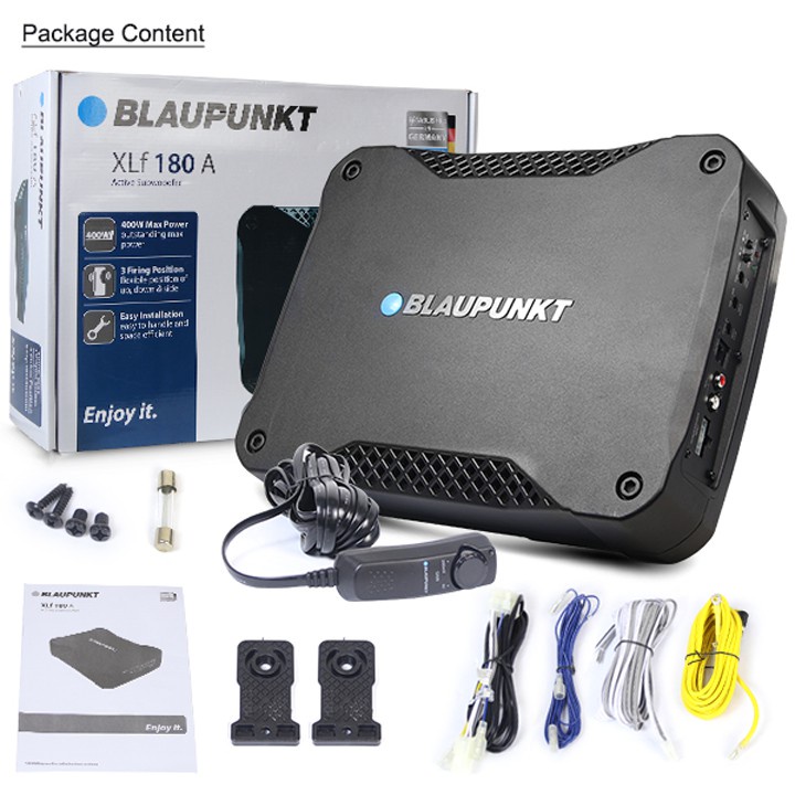 Loa Sub Gầm Ghế Blaupunkt XLF 180A 400 Watts,Bảo Hành 12 Tháng(Tặng kèm Lineout+ dây AV)