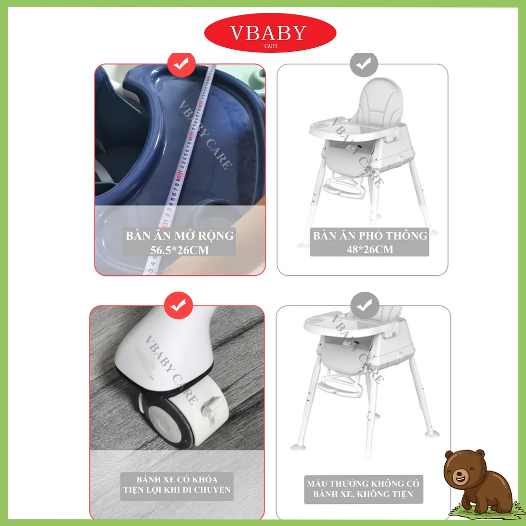 Ghế ăn dặm Cao cấp V-Baby G01