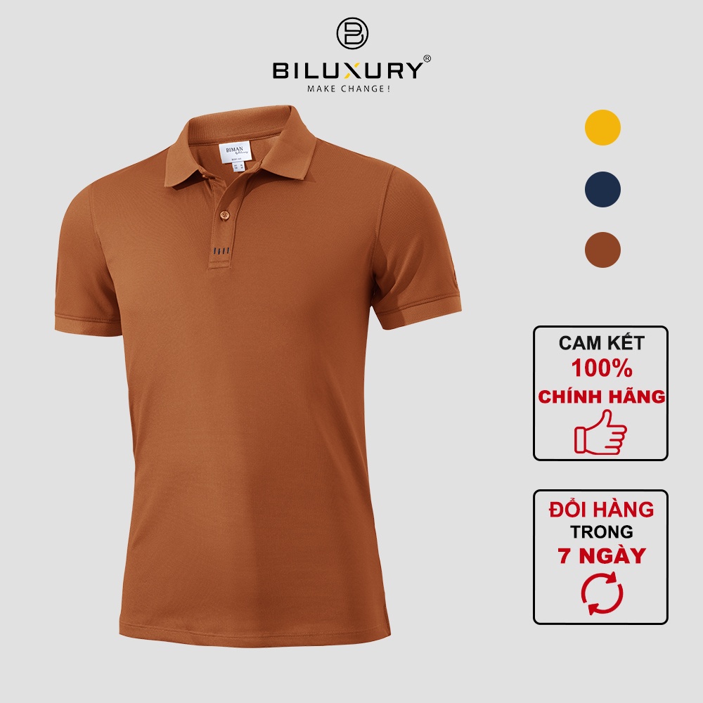 Áo polo nam thun cổ bẻ Biman by Biluxury nhiều màu thoáng mát trẻ trung chất vải co giãn 4 chiều 5APCB007