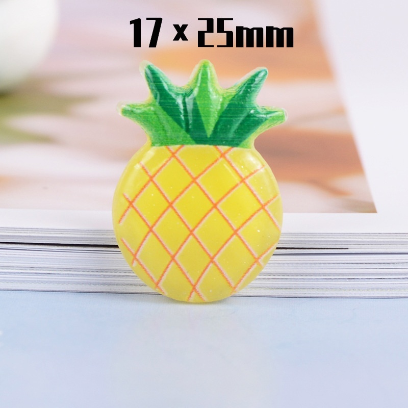 Bộ 10 phụ kiện trang trí điện thoại hình trái cây xinh xắn