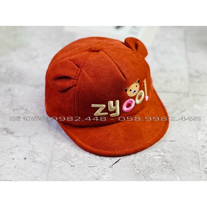 Nón Kết Nhí Mỏ Mềm Có Tai Cho Bé Zyoo! Gấu 🐻 Đáng Yêu Cho Bé Trai Bé Gái Cute