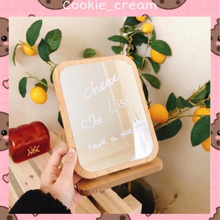 Gương Gỗ Để Bàn Tặng Kèm Bút Viết Mặt Gương Độc Đáo Cho Bạn Thỏa Sức Sáng Tạo