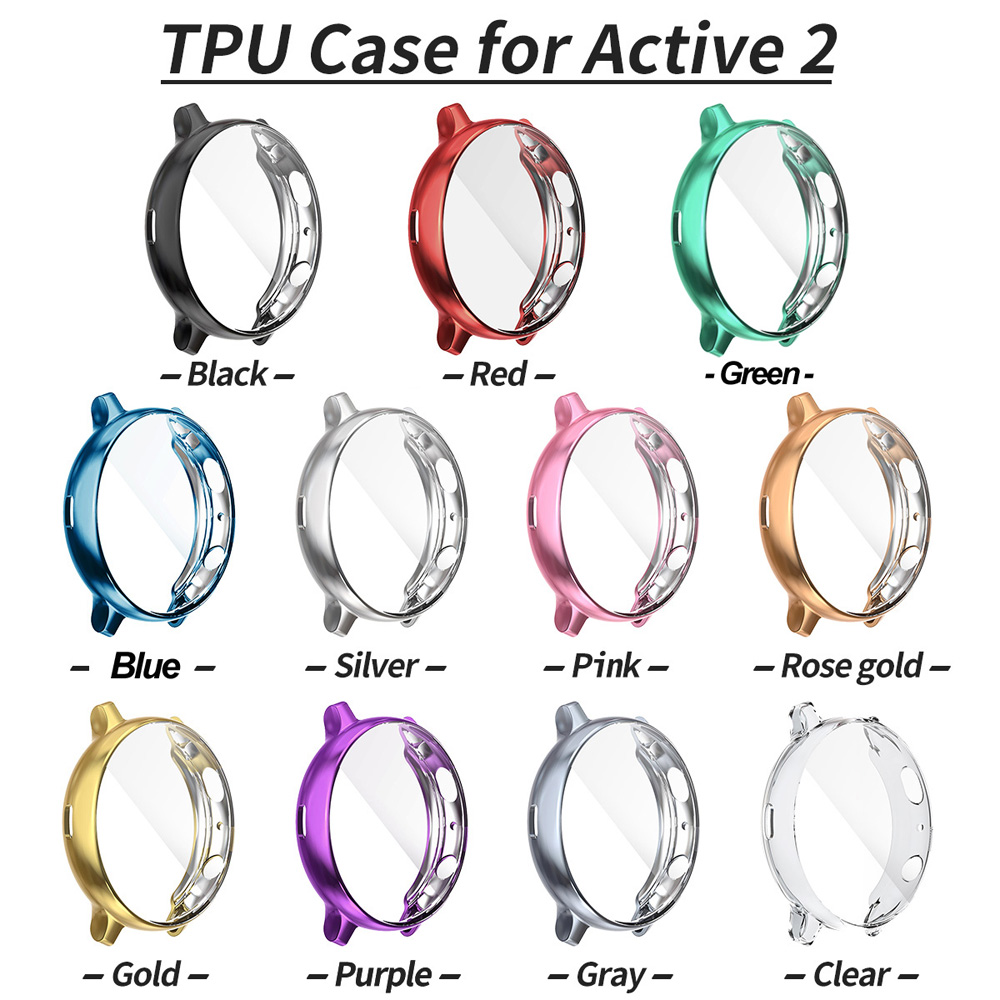 ☆YOLA☆ Ultra thin TPU Watch Case Sports Electroplate For Samsung Galaxy Watch Active 2 40mm 44mm Slim Full Cover Soft Screen Protector/Multicolor