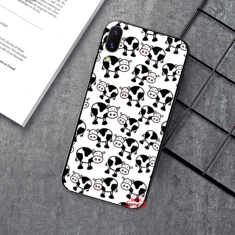 Ốp lưng hình con bò màu đen trắng cho Samsung Note 8 9 10 Plus A10S A20S A30S A40S A50S A70S | BigBuy360 - bigbuy360.vn