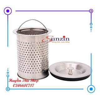 Combo chậu lọc rác và nắp chặn nước bồn rửa bát