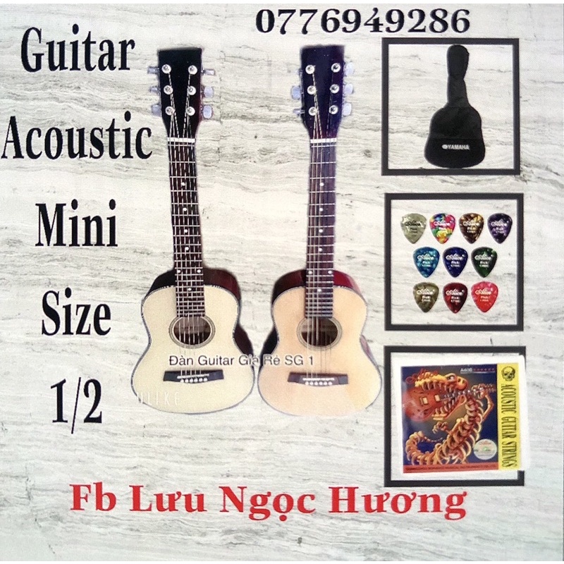 Guitar acoustic mini 1/2