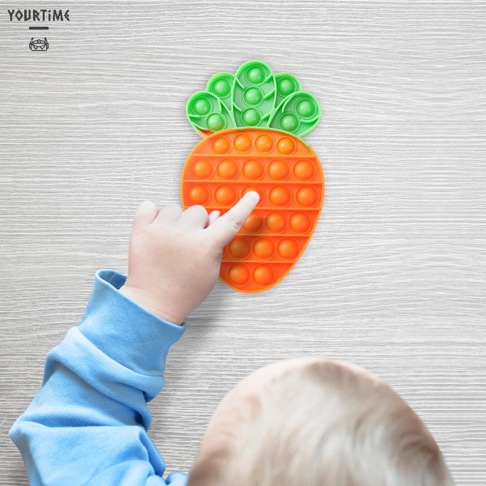 Đồ chơi Cartoon Carrot Push Bubble Fidget Toy Squeezing Anti Stress Relaxing Toys