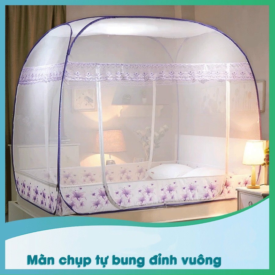 [SALE LỚN ] Màn Chụp, Mùng Chụp Tự Bung Đỉnh Vuông Hàng Cao Cấp