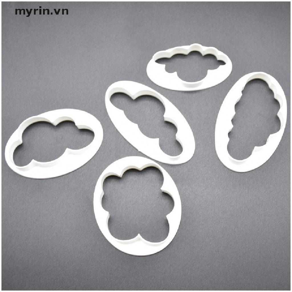 Set 5 Khuôn Cắt Bánh Quy Hình Đám Mây 3D