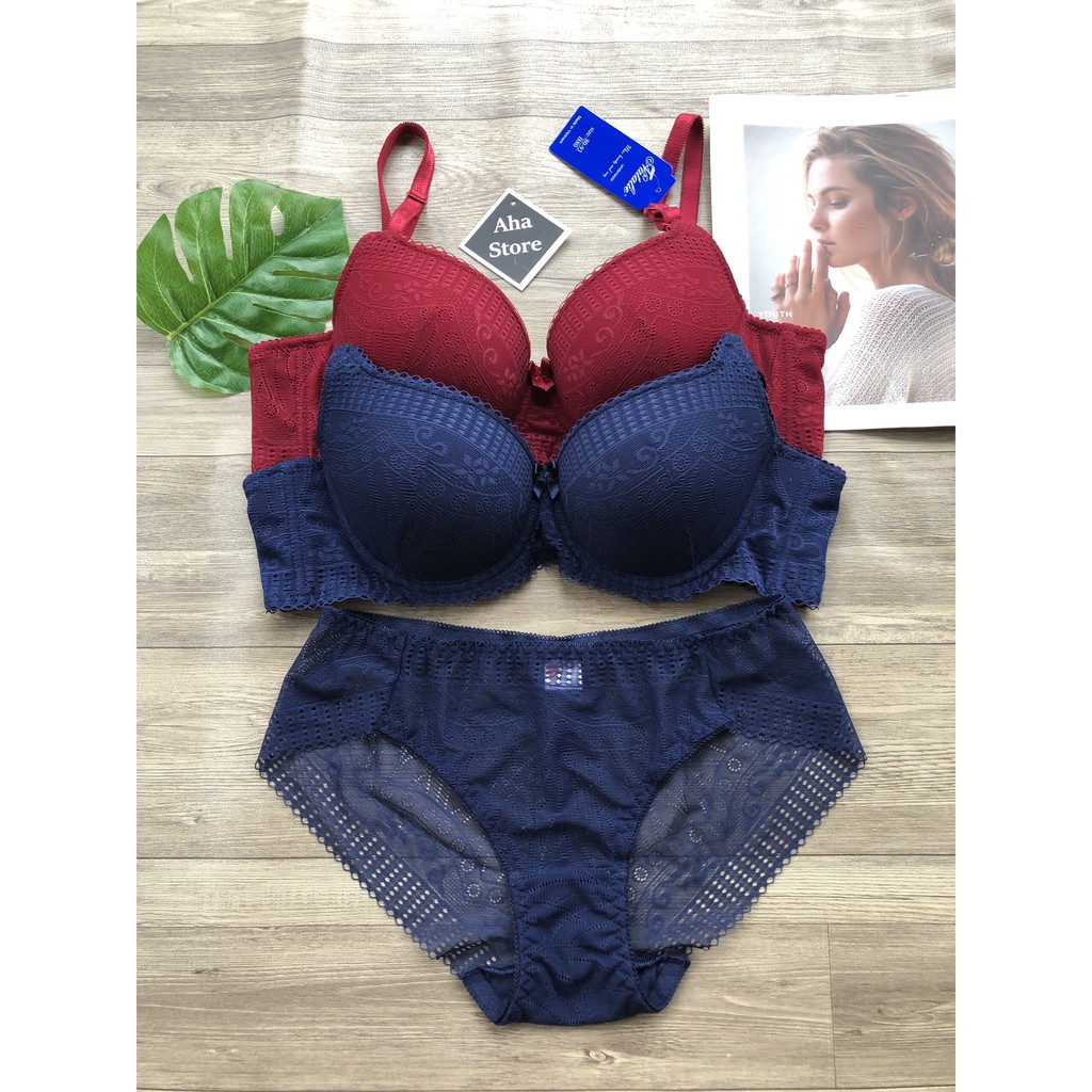 Bộ đồ lót ren nữ Natalie mút vừa cao cấp YIOn Underwear SET03