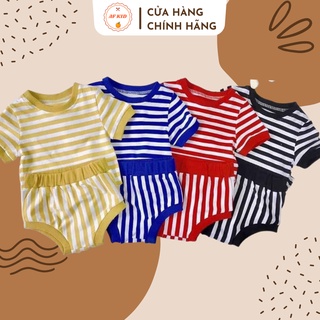 [Cao Cấp] Quần Áo Trẻ Em - Bộ Đồ Minky Mom Chip Sọc Dễ Thương Cho Bé(10 màu)