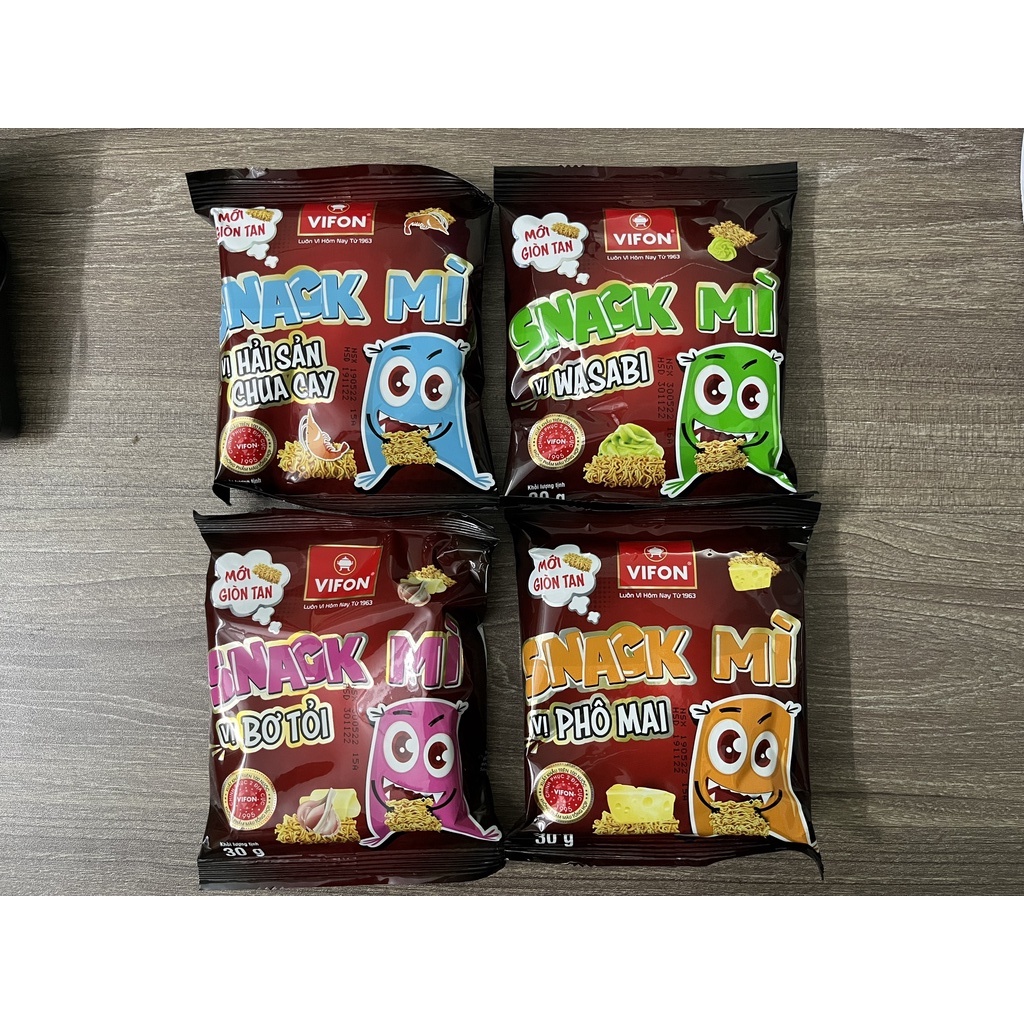 Snack mì tôm vị wasabi 30g Vifon