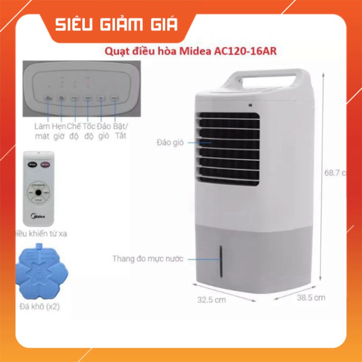 Quạt điều hòa Midea AC120-15F[FREESHIP❤️][HÀNG TRƯNG BÀY]