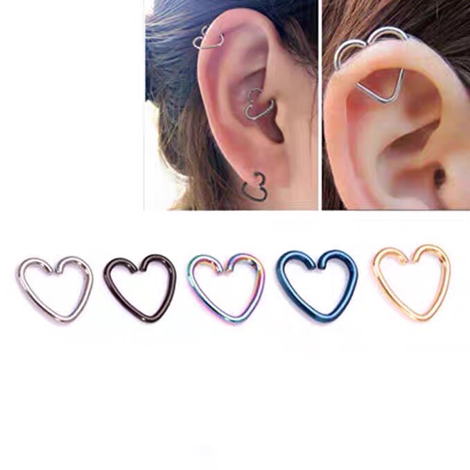 Khuyên titan tim, ngôi sao cài đeo nhiều lỗ