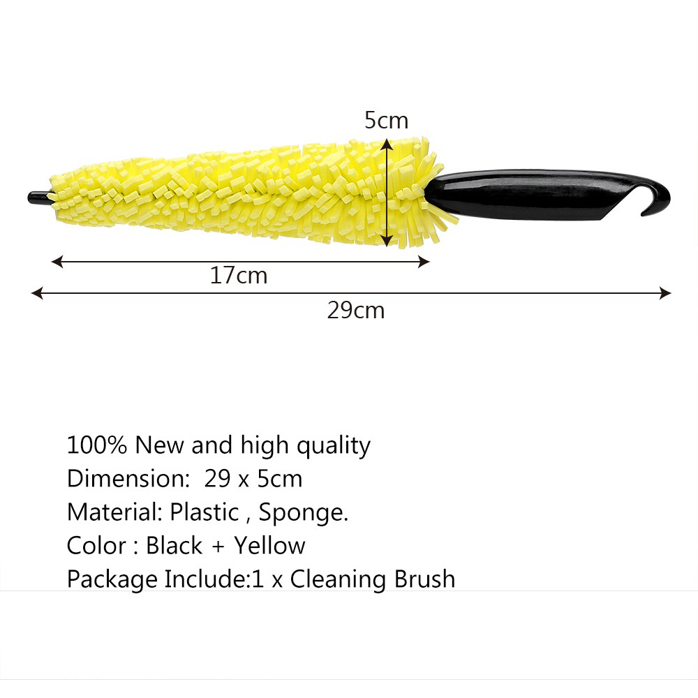 Cọ Vệ Sinh Bánh Xe Hơi Có Tay Cầm Bằng Nhựa Tiện Lợi