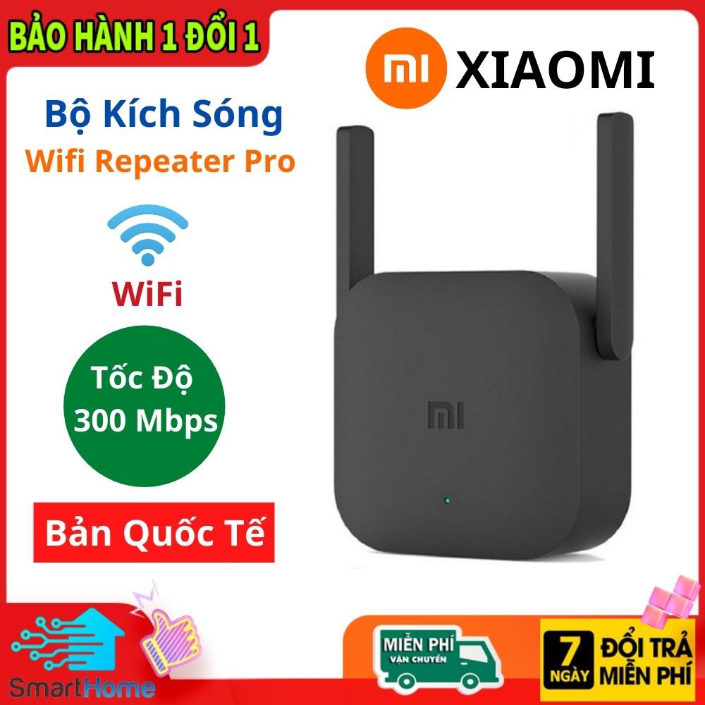 Kích sóng Xiaomi Mi Wifi Repeater Pro phiên bản mới 300 Mbps New