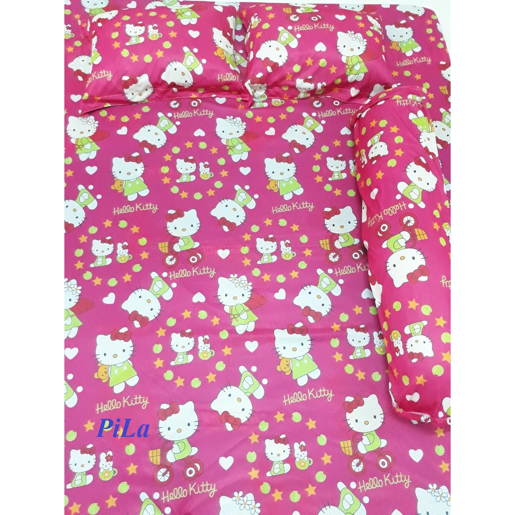 Trọn Bộ Ga Thun Lạnh Họa Tiết Đẹp (Kitty, doremon) Bộ M6 Thun Đẹp | BigBuy360 - bigbuy360.vn