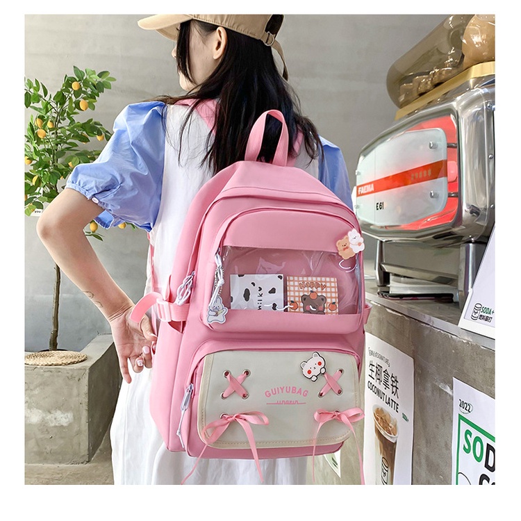 Balo nữ giá rẻ thời trang đi học đựng laptop phong cách cute dễ thương ulzzang Hàn Quốc