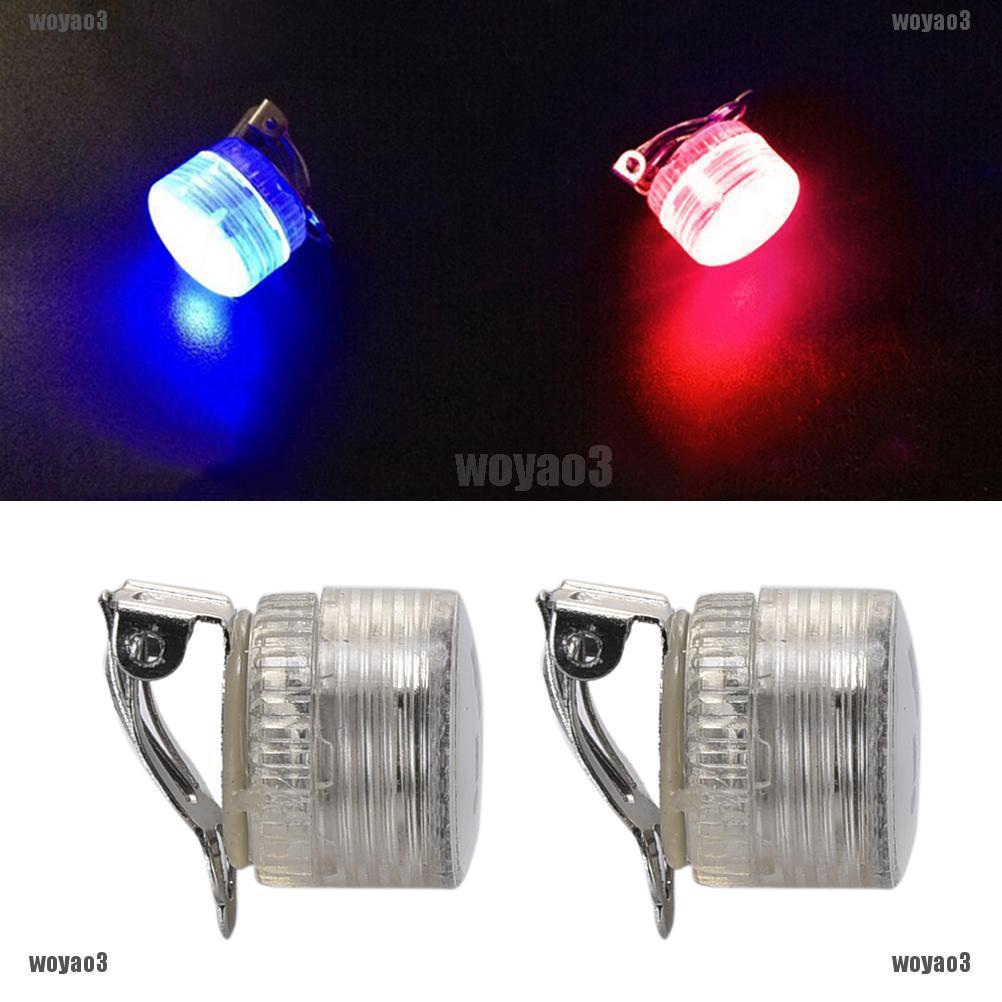 2 Bông tai đèn LED xanh dương☆