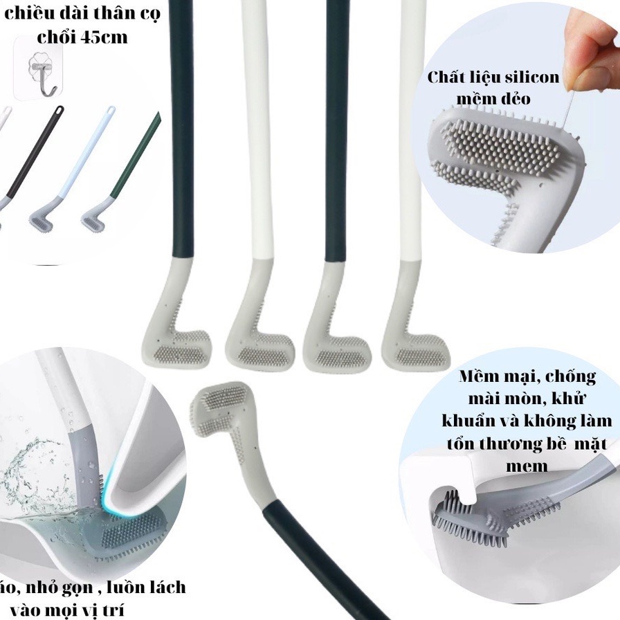 Chổi Cọ Nhà Tắm Toilet Thông Minh Silicon Mẫu Mới Nhất - Chổi Cọ Rửa Nhà Vệ Sinh Bồn Cầu - SHEN