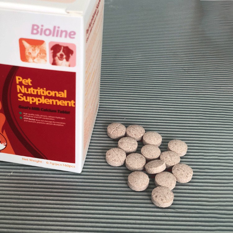 Bioline - Viên uống bổ sung Canxi dành cho chó mèo bổ sung dinh dưỡng giúp xương chắc khỏe (hộp 160 viên)