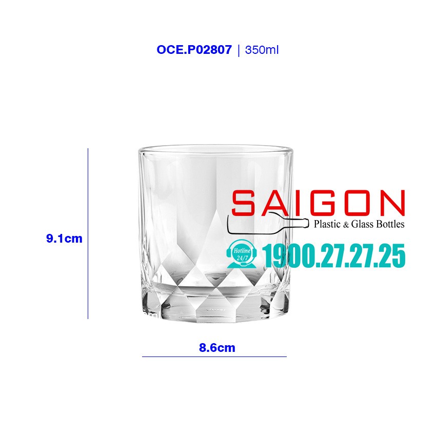Ly Thủy Tinh Ocean Connexion Double Rock 350ml | Nhập Khẩu Thái Lan | BigBuy360 - bigbuy360.vn