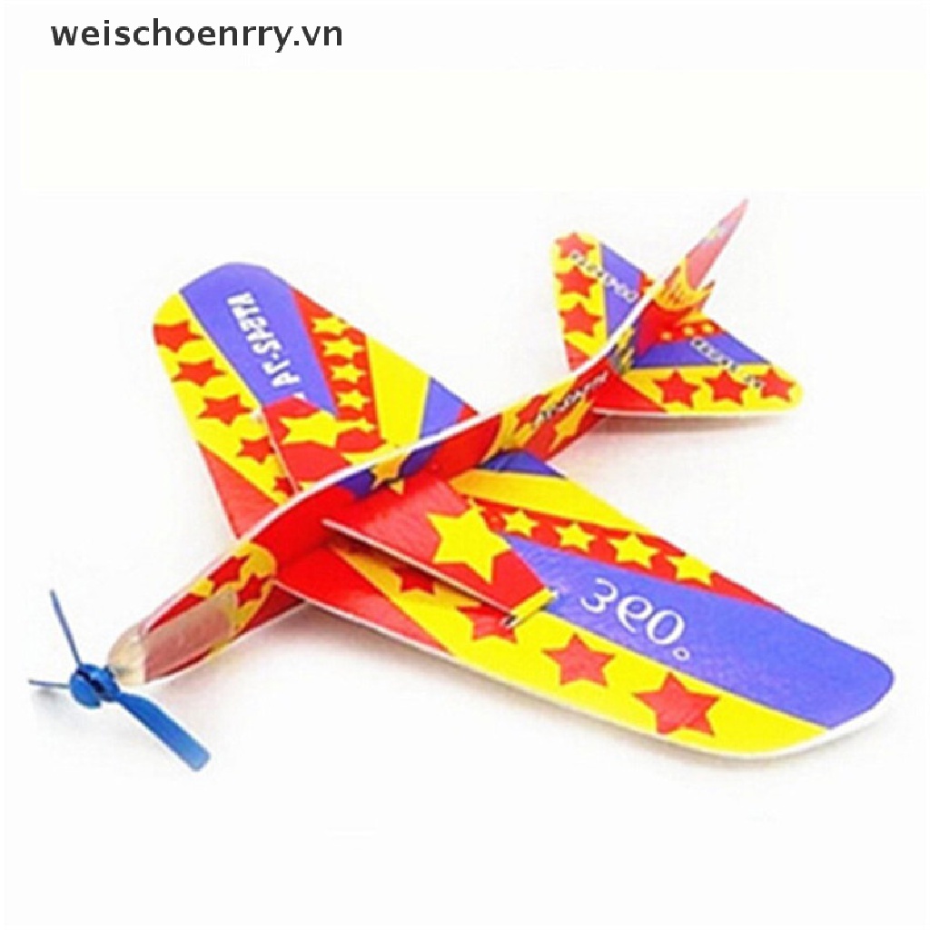 【WW】 Flying Back Magic Swing Plane 360 Cyclotron Airplane Kids DIY Model Gift Toys .