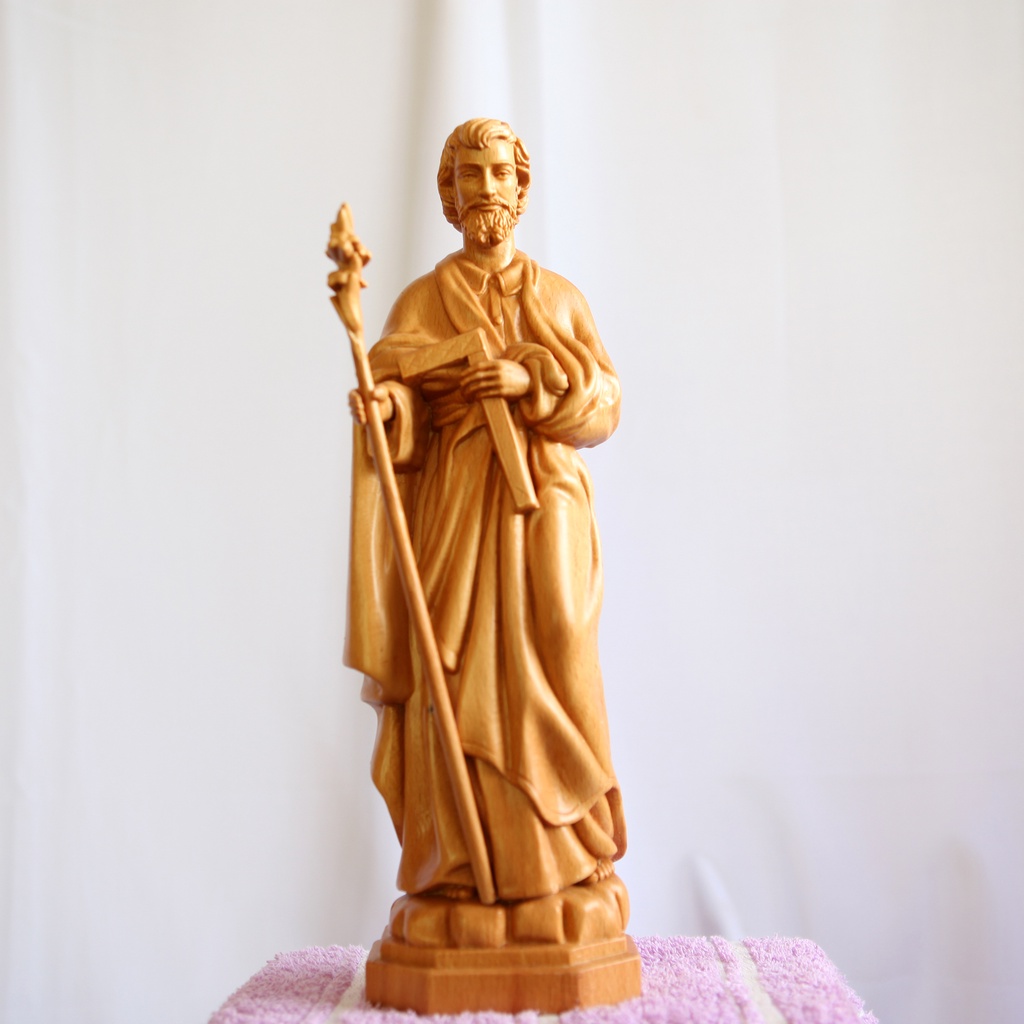Thánh Giuse chống gậy. KT 15cm