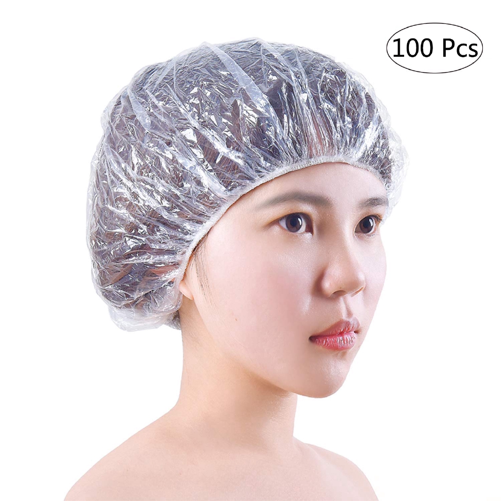 Set 100 Mũ Trùm Tóc Trong Suốt Dùng Một Lần Tiện Dụng