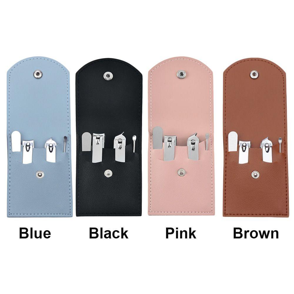CACTU Set 4 Dụng Cụ Chăm Sóc Móng Tay Chất Lượng Cao Kèm Túi Đựng