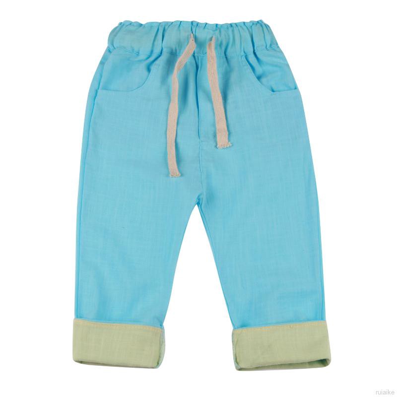 ruiaike  Baby Boys Baggy Casual Harem Pants Toddler Kids Drawstring Sweat Pants Elastic Waist Joggers Trousers