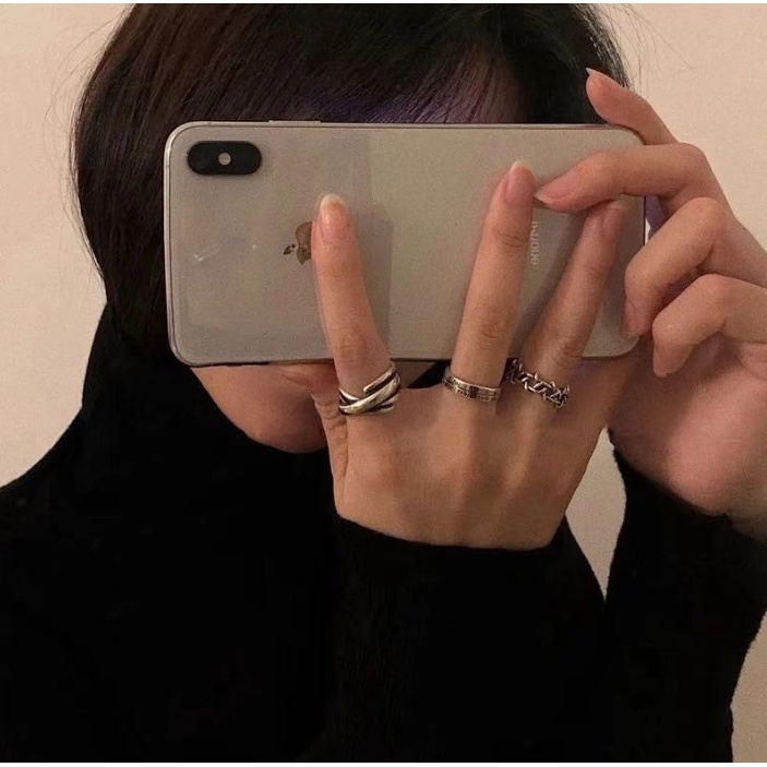 📛 RẺ VÔ ĐỊCH 📛 Bộ nhẫn 3 chiếc la mã cá tính hottrend phong cách Hàn quốc