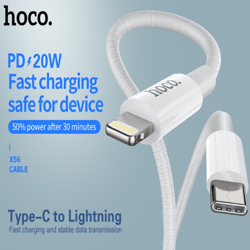 Dây cáp sạc nhanh HOCO. X56 USB C sang Lightin PD 20W thích hợp cho Phone