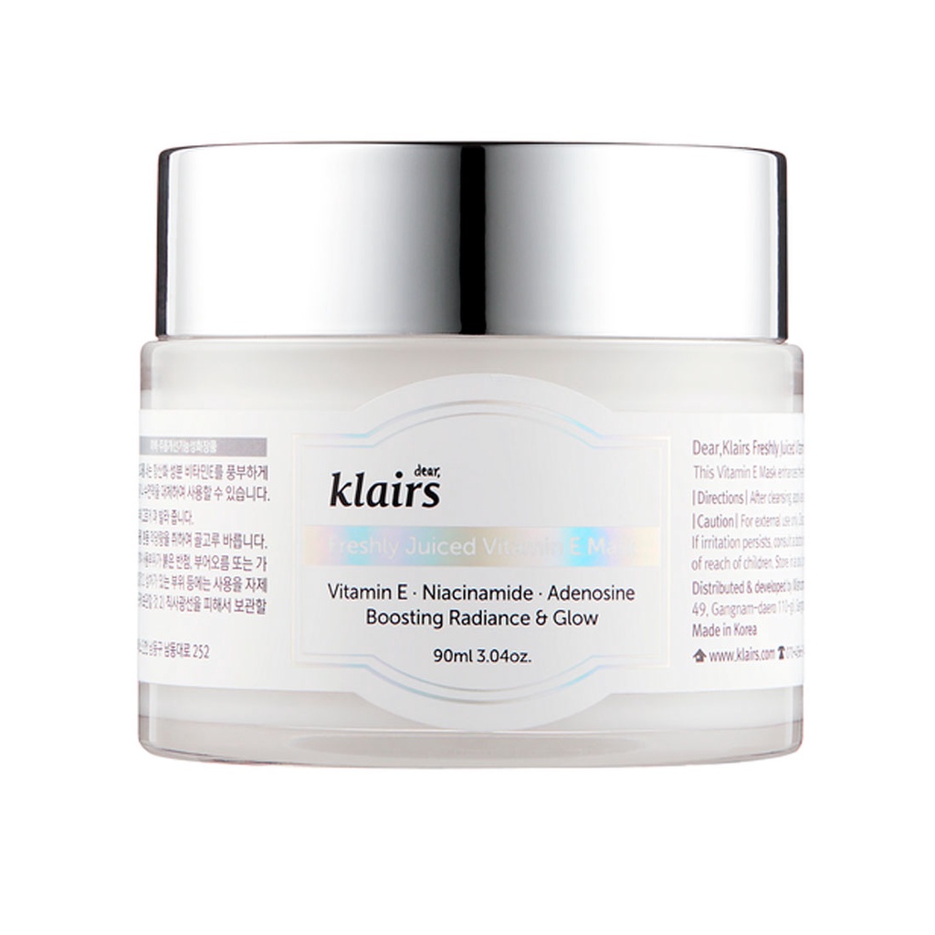 Hàng Công Ty Hsd 07/24 Nạ Ngủ Klairs Freshly Juiced Vitamin E Mask Làm Sáng Dưỡng Ẩm Ngừa Lão Hóa 90ml